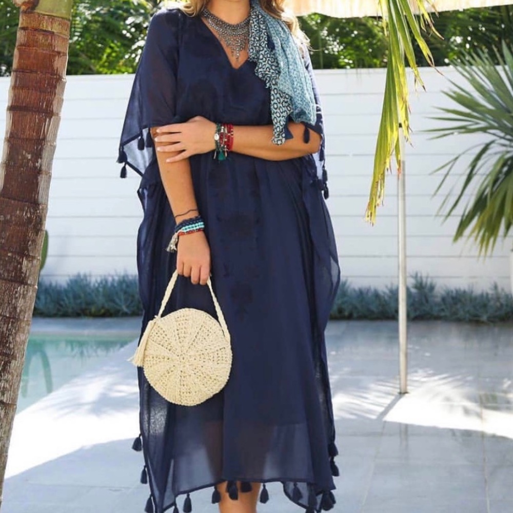 Adrift embroidered kaftan - Picture 3 of 4